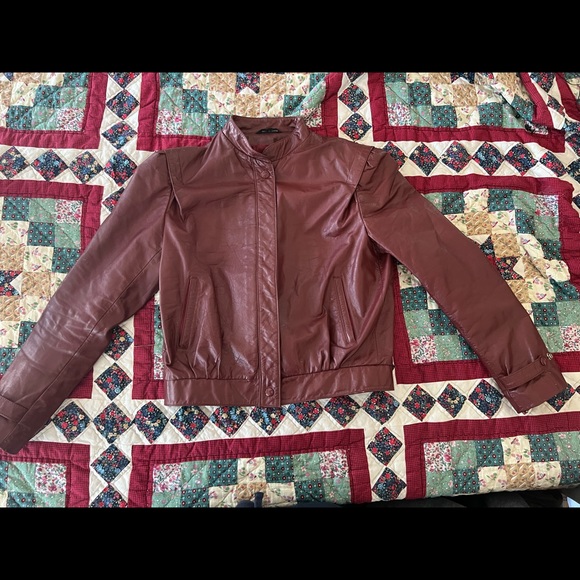 VTG Foxmoor Red Leather Jacket - Picture 1 of 4